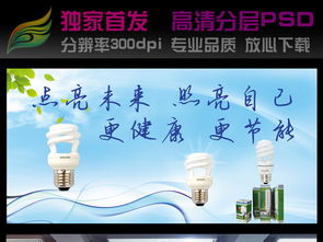 點亮未來，守護家園——LED節能燈海報廣告設計